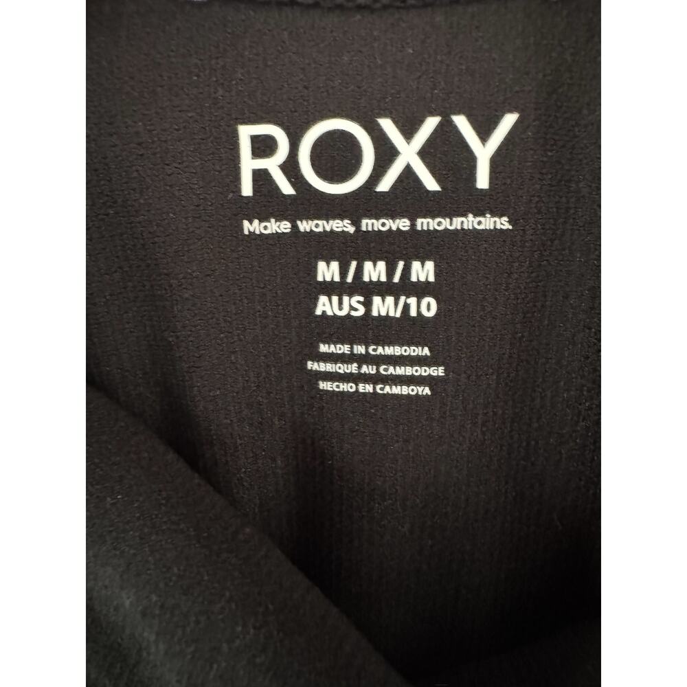 Roxy Black Ribbed One Piece Swimsuit Love The Muse Underwire Swimwear Size M NWT - Picture 4 of 9